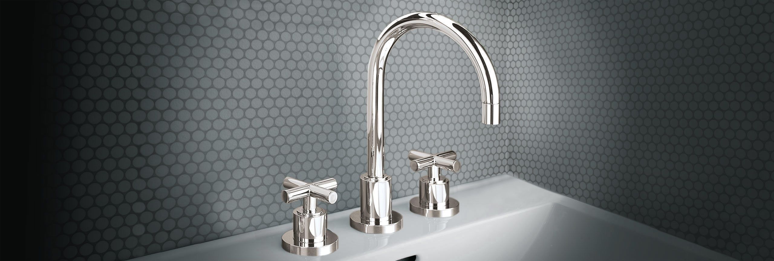 bathroom series Tiburon widespread faucet with cross handles